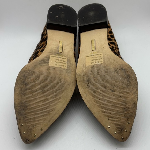 Louise Et Cie Leopard Cow Hair Loafer Pointed Toe Bow Sz 10 EU 40 Low Heel Flat - Picture 7 of 10